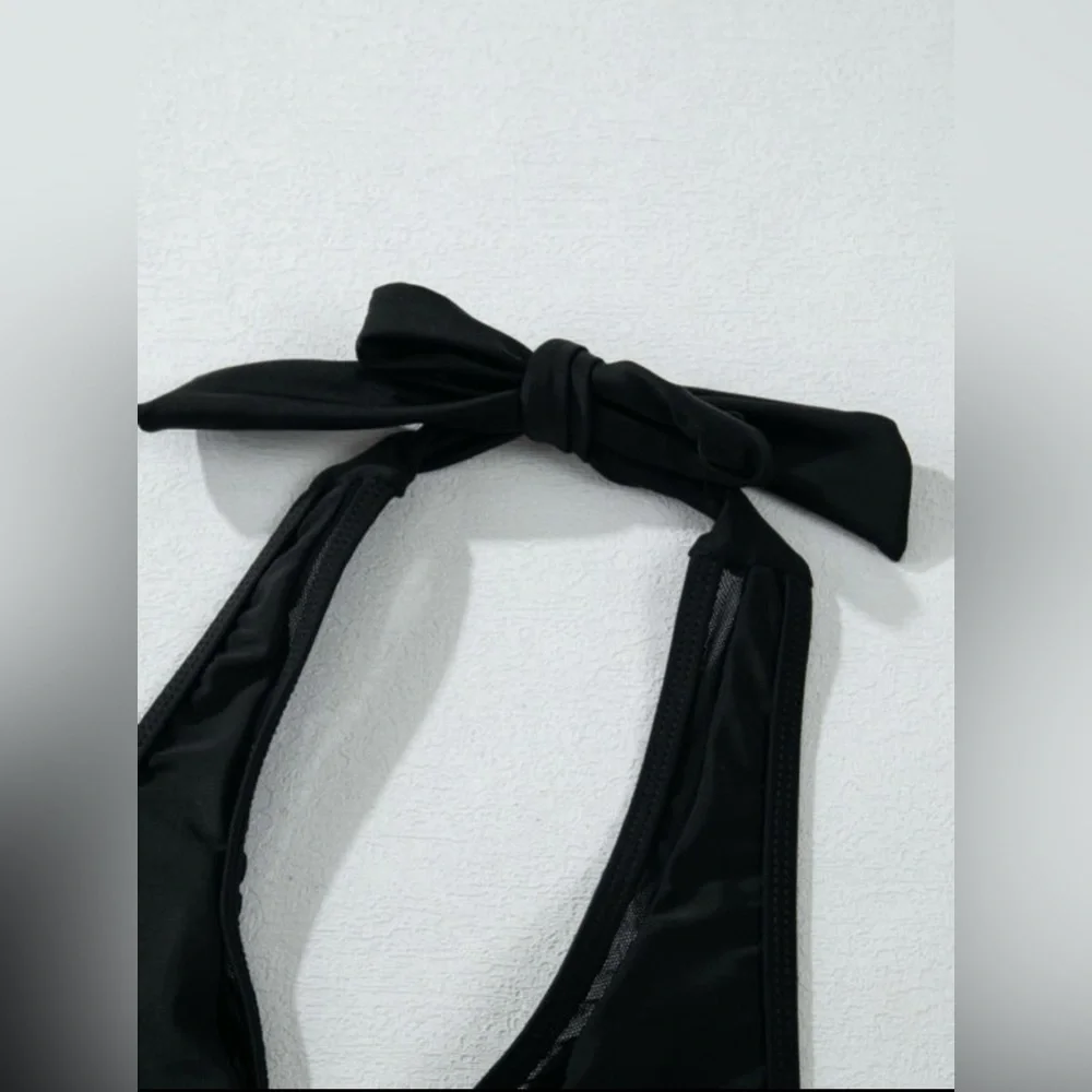 Black Mesh Bikini Set